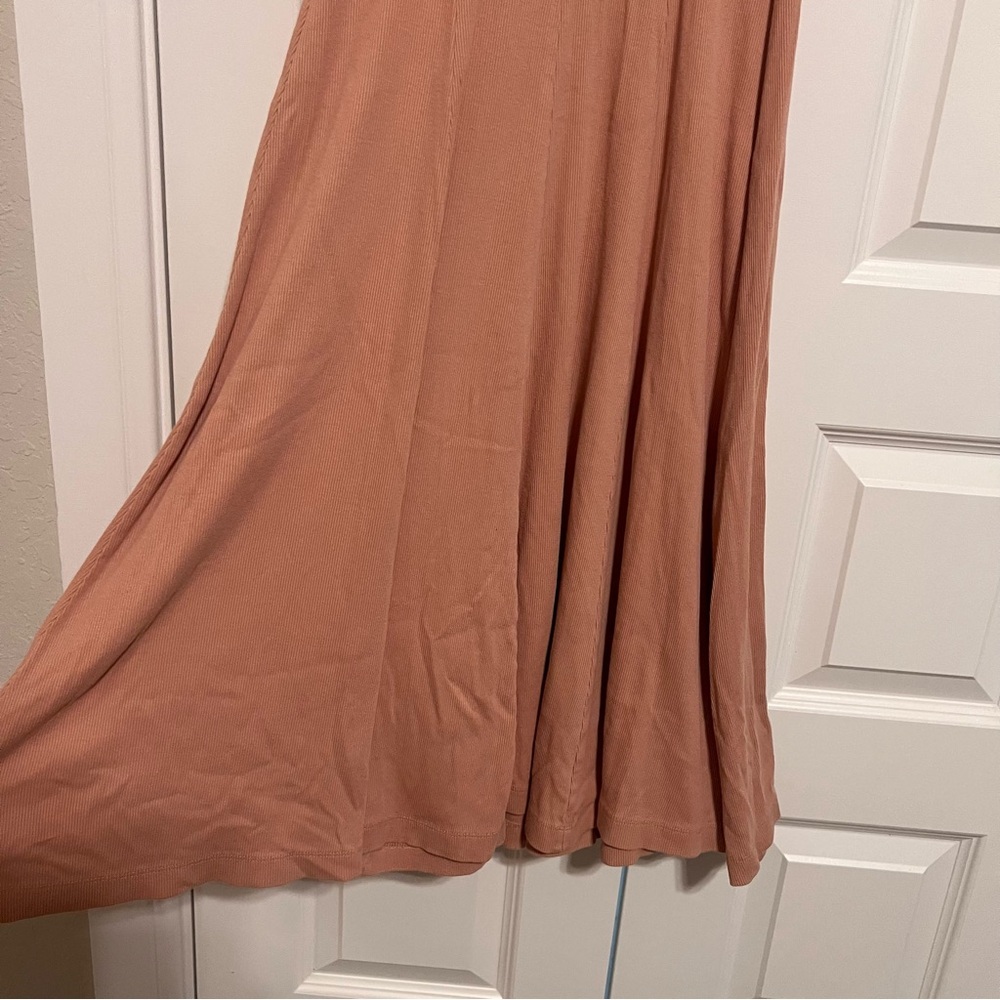 Zara Tan Ribbed Midi Dress - Picture 8 of 8